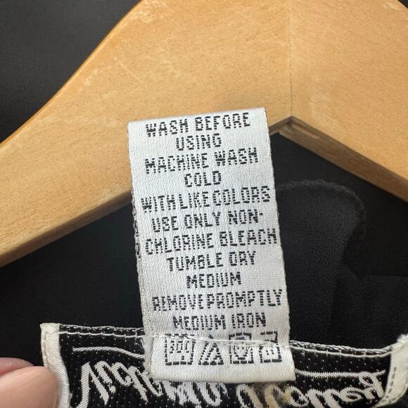 Victoria Holley Vtg Whimsigoth Ruffle Blouse Womens 8 Witchy Minimalist Preppy - Picture 8 of 10